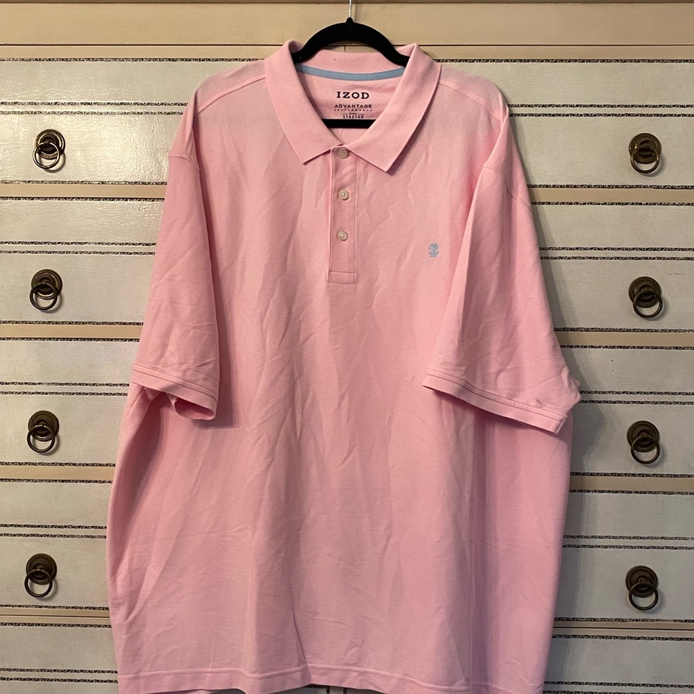 IZOD Men's Pink Polo Shirt Size 3XL